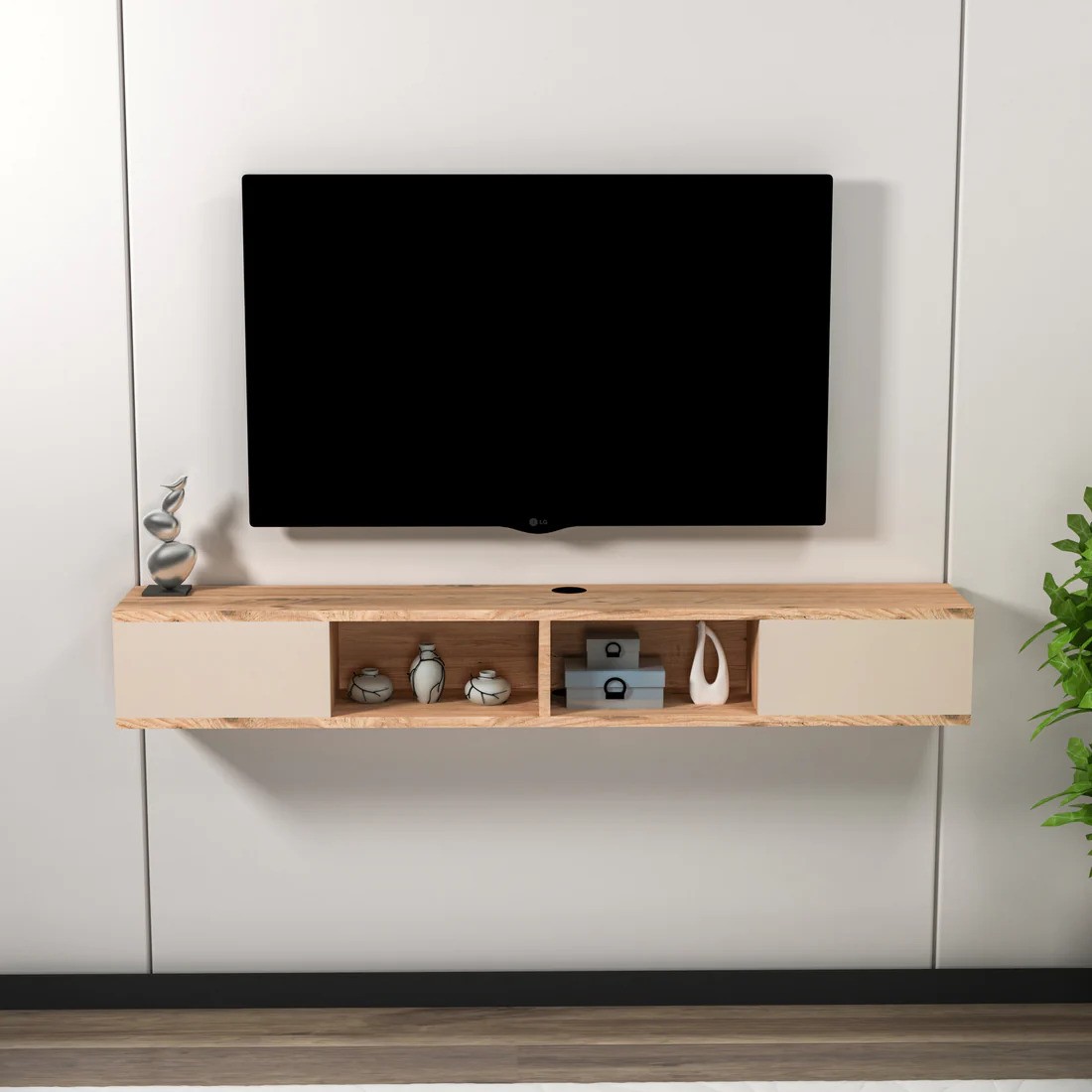 Sculpted TV Console